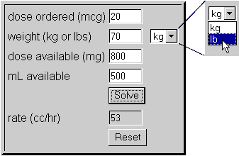 Norepinephrine Infusion Rate Chart